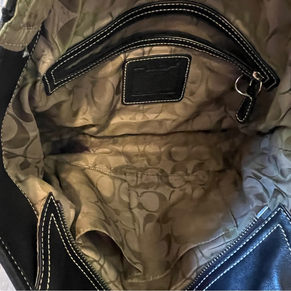 Coach Soho Black Leather Satchel Bag No. 9544 Y2K Vintage Silver Hardware - Picture 10 of 11